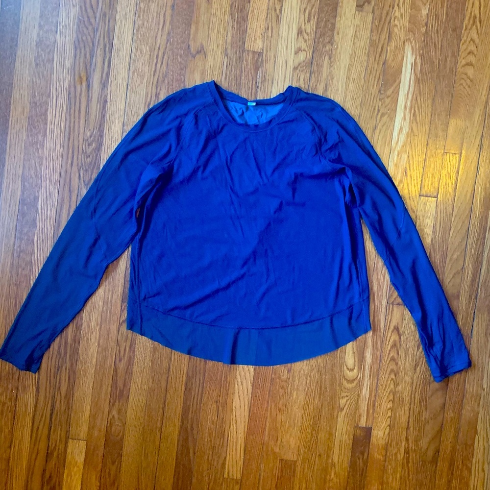 Lululemon Open Back Top With Sheer Trim - image 1